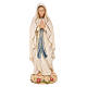 Statua Madonna Lourdes legno Valgardena colorato s1