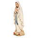 Statua Madonna Lourdes legno Valgardena colorato s3