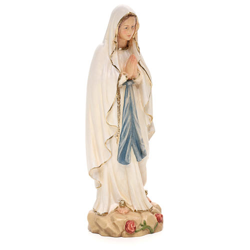 Our Lady of Lourdes statue, painted Valgardena wood 4