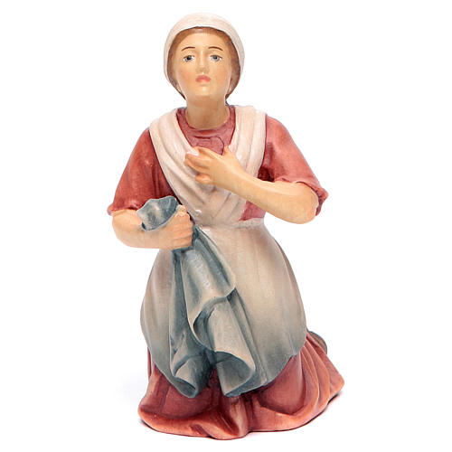 Estatua Bernadette de madera de arce pintada 1