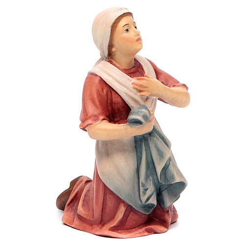 Estatua Bernadette de madera de arce pintada 3