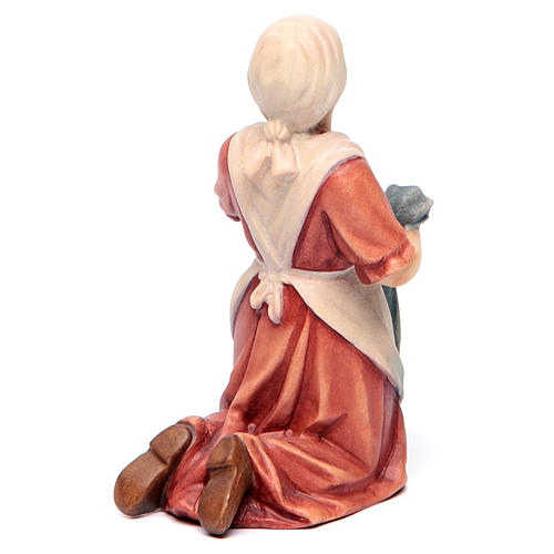 Estatua Bernadette de madera de arce pintada 4