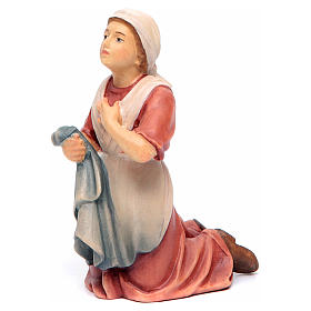 Statua Bernadette legno acero colorato