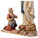 Estatua de la Virgen de Lourdes con Bernadette de madera pintada de la Val Gardena s3