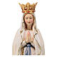 Estatua Virgen de Lourdes con corona de madera pintada de la Val Gardena s2