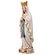 Estatua Virgen de Lourdes con corona de madera pintada de la Val Gardena s3
