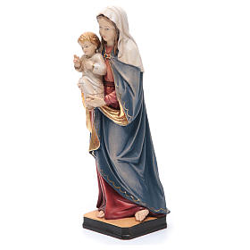 Figurka Madonna z Dzieciątkiem Jezus drewno Valgardena malowane