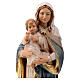 Estatua de la Virgen con el Niño Jesús de madera de la Val Gardena, pintada con matices blancos s2