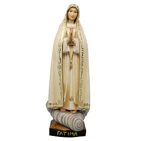 Imagen Virgen de Fatima madera Valgardena pintada