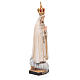 Statua Madonna Fatima con corona legno Valgardena colorato s4