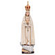 Statue Our Lady of Fatima with crown, painted Valgardena wood s1