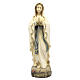Estatua de la Virgen de Lourdes con capa azul de madera pintada de la Val Gardena s1