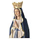 Estatua Virgen de Lourdes con corona y capa azul de madera pintada de la Val Gardena s3