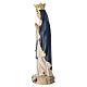 Estatua Virgen de Lourdes con corona y capa azul de madera pintada de la Val Gardena s8