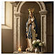 Figura Madonna z Lourdes z koroną drewno Valgardena malowane płaszcz niebieski s2