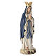 Figura Madonna z Lourdes z koroną drewno Valgardena malowane płaszcz niebieski s7