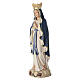 Imagem Nossa Senhora Lourdes com coroa madeira Val Gardena corada manto azul s5