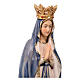 Our Lady of Lourdes with crown in Valgardena wood with blue mantle s4