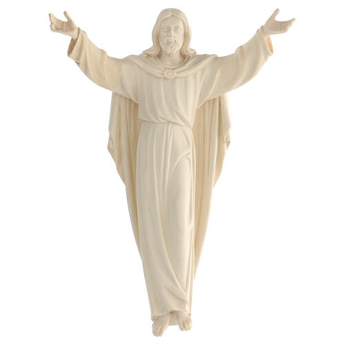 Estatua Cristo Resucitado madera natural 1