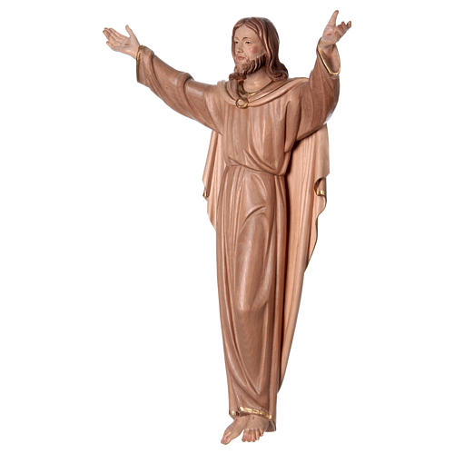 Statue Christ Ressuscité bruni 3 tons 3