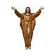 Resurrected Jesus Christ statue finished in antique pure gold with mantle s1
