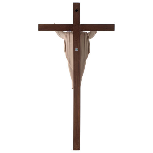 Statua Cristo Risorto legno naturale su croce 5