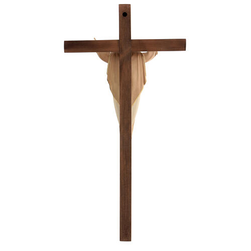 Auferstandener Christus Grödnertal Holz auf Kreuz braunfarbig 5