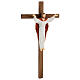 Resurrected Jesus Christ statue finished in antique pure gold on cross s4