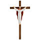 Figura Chrystus Zmartwychwstały na krzyżu, czyste złoto antykowane s1