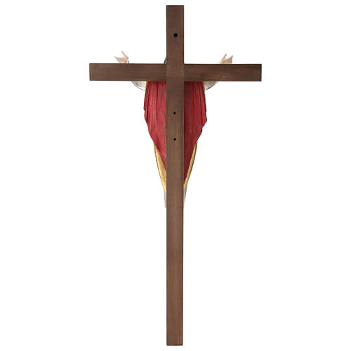 Estatua Cristo Resucitado en cruz oro de tíbar antiguo y plata 8