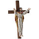 Statua Cristo Risorto su croce oro zecchino antico e argento s4