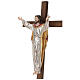 Statua Cristo Risorto su croce oro zecchino antico e argento s6