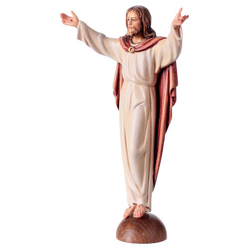 Statue auferstandener Christus bemalten Grödnertal Holz 2