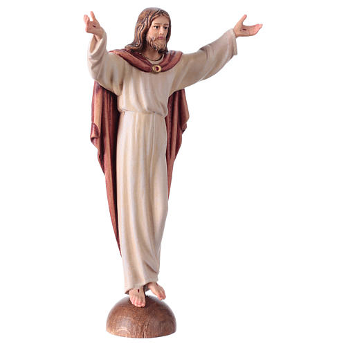 Estatua Cristo Resucitado sobre estante coloreada 3