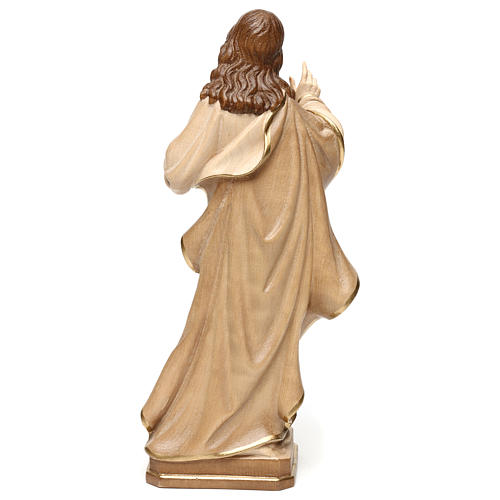Statue Herz Jesu Grödnertal Holz braunfarbig 5