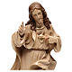 Statue Herz Jesu Grödnertal Holz braunfarbig s2