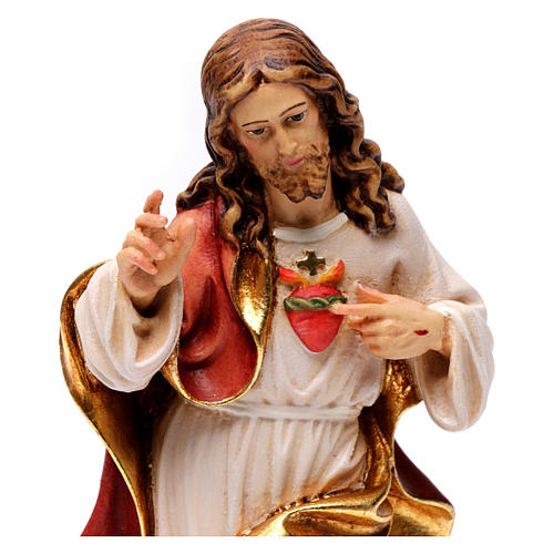 Sacred Heart of Jesus Val Gardena coloured realistic style 2