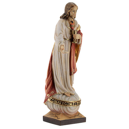 Sacred Heart of Jesus with host coloured statue 3