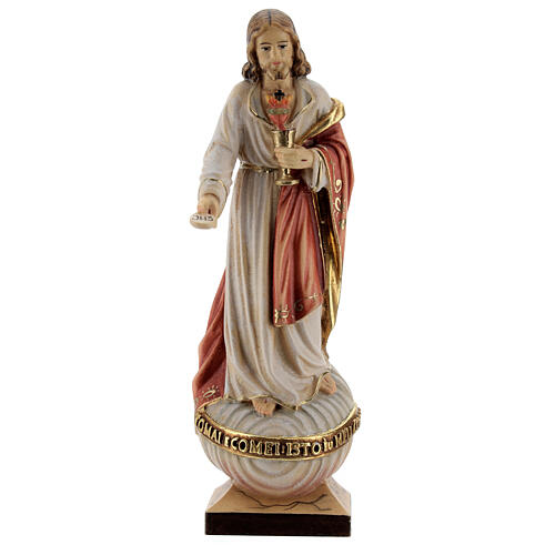 Sacred Heart of Jesus with host coloured statue 1