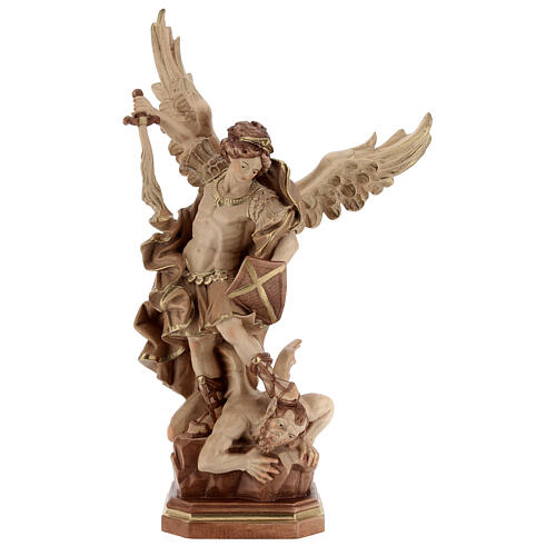 Saint Micheal of G. Reni statue burnished in 3 colours 1