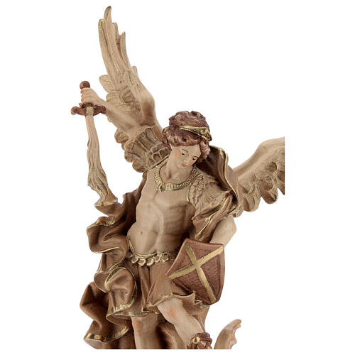 Saint Micheal of G. Reni statue burnished in 3 colours 2