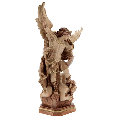Saint Micheal of G. Reni statue burnished in 3 colours 5