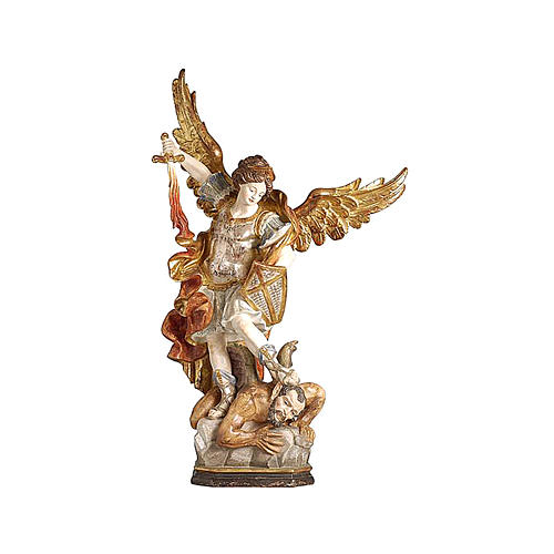 Saint Micheal of G. Reni finished in antique pure gold 1