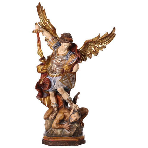 Saint Micheal of G. Reni finished in antique pure gold 1