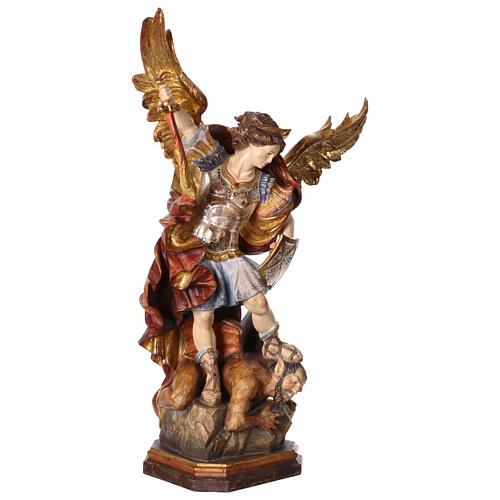 Saint Micheal of G. Reni finished in antique pure gold 6