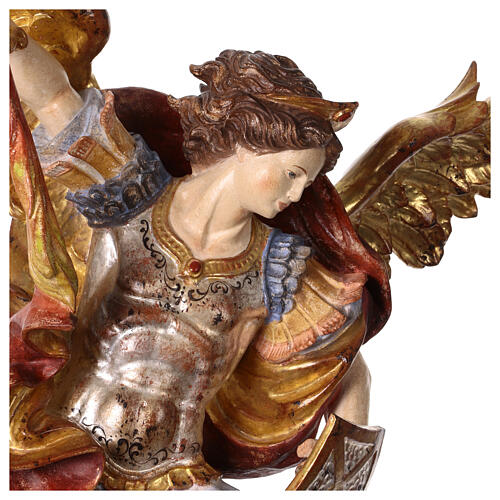 Saint Micheal of G. Reni finished in antique pure gold 9