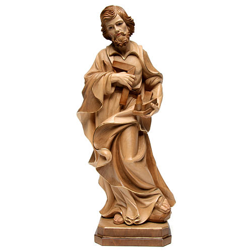 Saint Joseph the artisan statue burnished in 3 colours 1