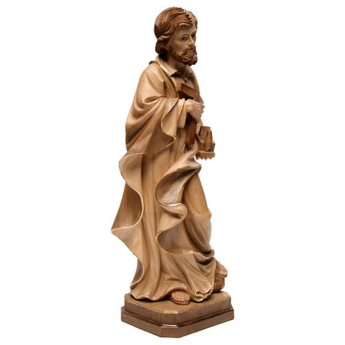 Saint Joseph the artisan statue burnished in 3 colours 4