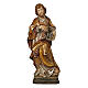 Statue Hl. Josef bemalten Grödnertal Holz antikisierten Finish s1