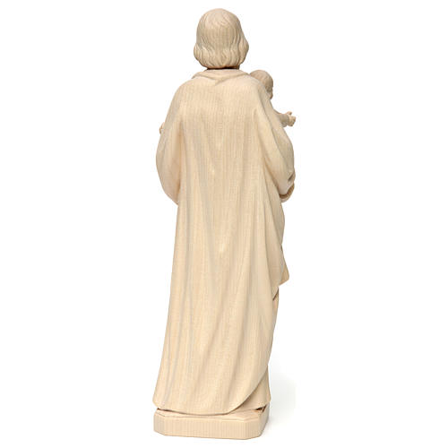 Saint Joseph with Baby Jesus statue in realistic natural wood 5